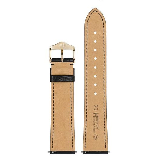 REMIENOK HIRSCH GENUINE ALLIGATOR - ČIERNY, MATNÝ - REMIENKY - OSTATNÉ