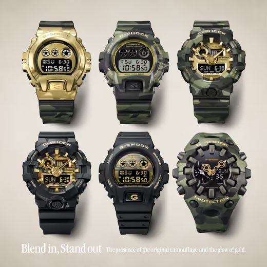 CASIO G-SHOCK DW-6900CF-1ER CAMO A GOLD - G-SHOCK - ZNAČKY