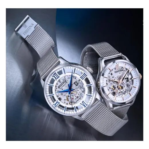 SET FESTINA AUTOMATIC SKELETON 20534/1 A 20579/1 - HODINKY PRE PÁRY - HODINKY