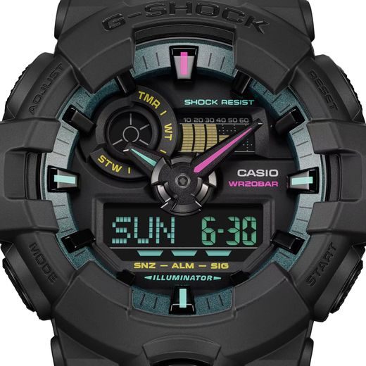CASIO G-SHOCK GA-700MF-1AER S MULTIFLUORESCENČNÝMI AKCENTMI - G-SHOCK - ZNAČKY