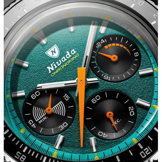 NIVADA GRENCHEN CHRONOKING MECAQUARTZ RACING GREEN - INTER. BEZEL - CHRONOMASTER - ZNAČKY