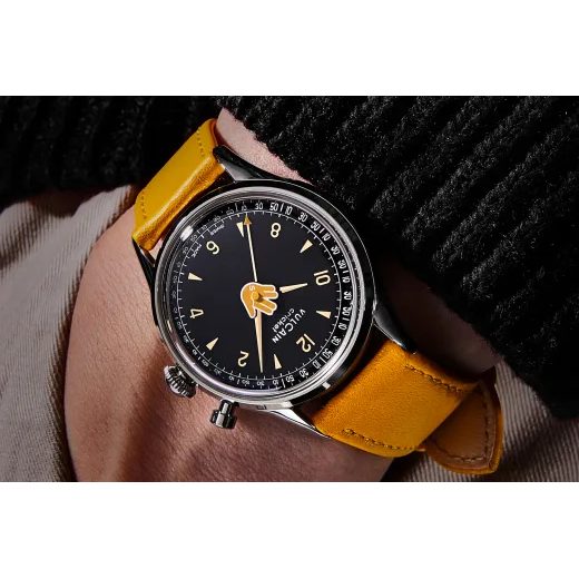 VULCAIN CRICKET SALUTE 36 MM ŽLTÉ - ARCHÍV