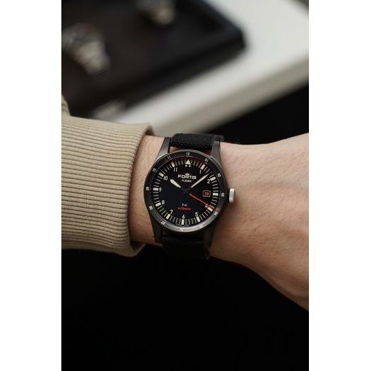 FORTIS FLIEGER F-41 WERK 7 MISSION BLACK LIMITED EDITION F4220030 - FLIEGER - ZNAČKY