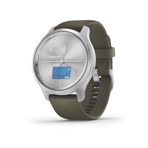 GARMIN VIVOMOVE3 STYLE, SILVER/GREEN BAND 010-02240-21 - VIVOMOVE3 STYLE - ZNAČKY