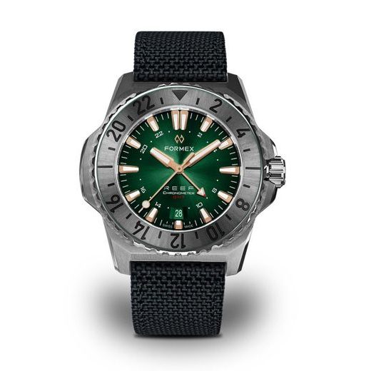 FORMEX REEF GMT AUTOMATIC CHRONOMETER GREEN DIAL WITH ROSE GOLD - REEF - ZNAČKY