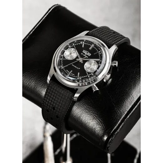 VULCAIN CHRONOGRAPH 70'S - ČIERNA / STRIEBORNÁ - CHRONOGRAPH 1970'S - ZNAČKY