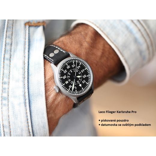 LACO KARLSRUHE PRO 37 HANDWINDING - FLIEGER PRO - ZNAČKY