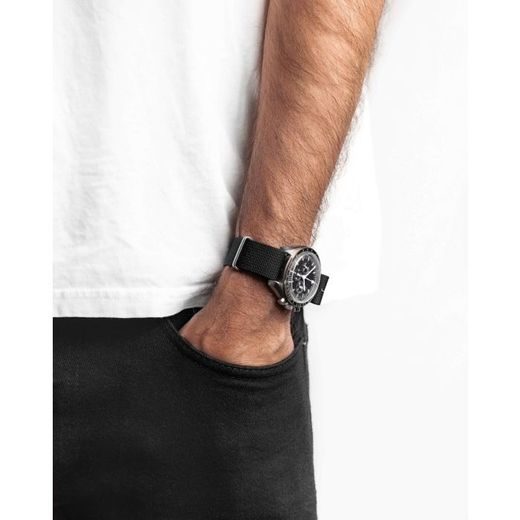 ŘEMÍNEK HIRSCH NATO RUSH RECYCLE - ČERNÝ - REMIENKY - OSTATNÉ