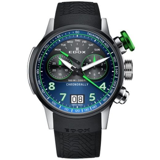 EDOX CHRONORALLY QUARTZ CHRONOGRAPH 38003-TINV-BUNV - CHRONORALLY - ZNAČKY