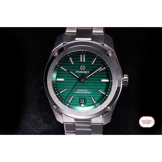 FORMEX ESSENCE THIRTYNINE AUTOMATIC CHRONOMETER GREEN STEEL BRACELET - ESSENCE - ZNAČKY