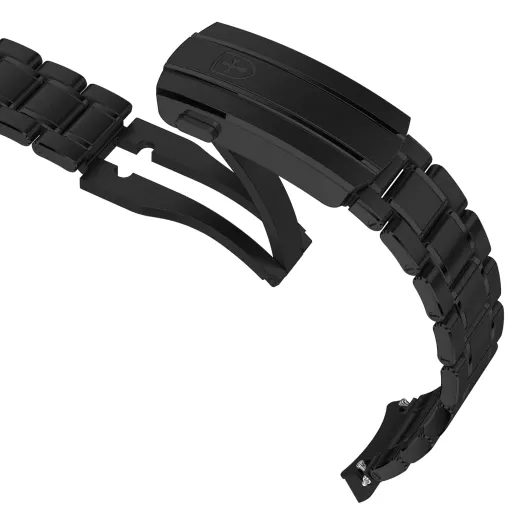 KOVOVÝ NÁRAMEK BIATEC | S ČERNOU DLC ÚPRAVOU - 20 MM - REMIENKY - OSTATNÉ