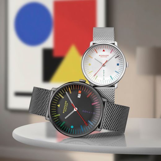 MONDAINE DOPPIO BAUHAUS INSPIRED QUARTZ MLE.33112.SM - DOPPIO - ZNAČKY
