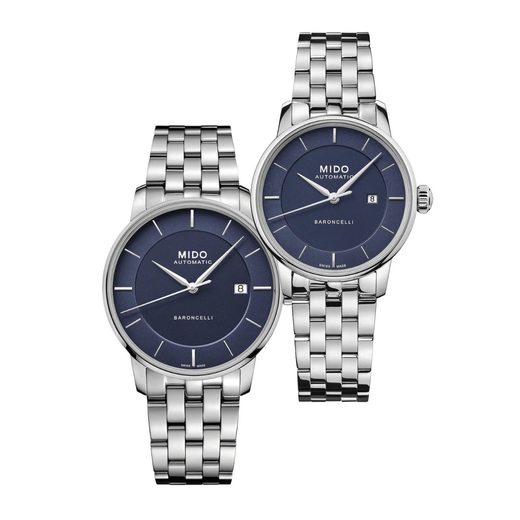 SET MIDO BARONCELLI SIGNATURE M037.407.11.041.00 A M037.207.11.041.00 - HODINKY PRE PÁRY - HODINKY