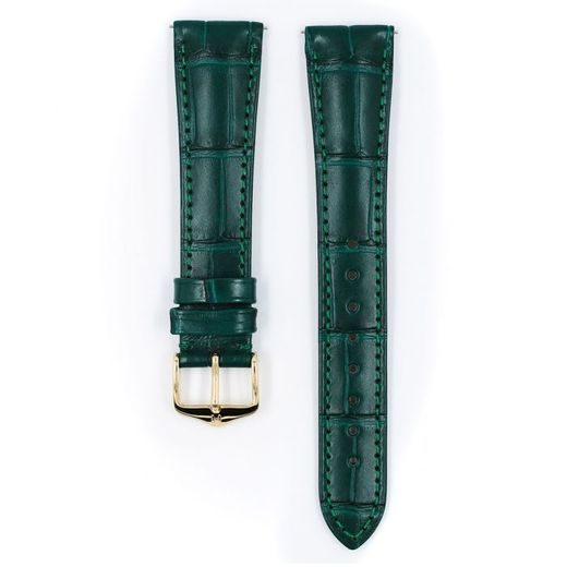 ŘEMÍNEK HIRSCH LONDON 1 ALLIGATOR - TMAVĚ ZELENÝ, MAT - REMIENKY - OSTATNÉ