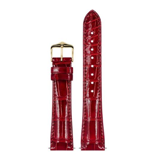 REMIENOK HIRSCH LONDON ALLIGATOR - ČERVENÝ, LESKLÝ - REMIENKY - OSTATNÉ