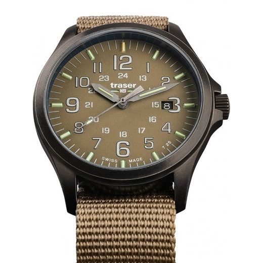 TRASER P67 OFFICER PRO GUNMETAL KHAKI NATO - HERITAGE - ZNAČKY