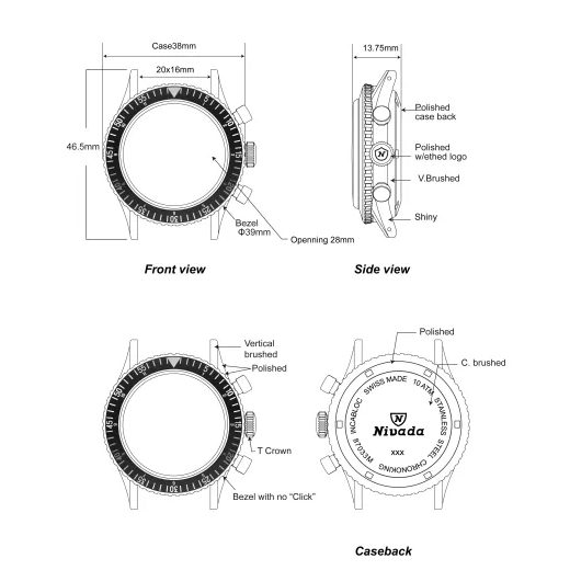 NIVADA GRENCHEN CHRONOKING MANUAL - CHRONOMASTER - ZNAČKY