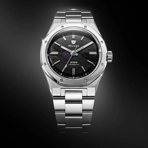 NIVADA GRENCHEN F77 MK2 SHUNGITE BLACK – 100 YEARS – 38 MM - F77 - ZNAČKY