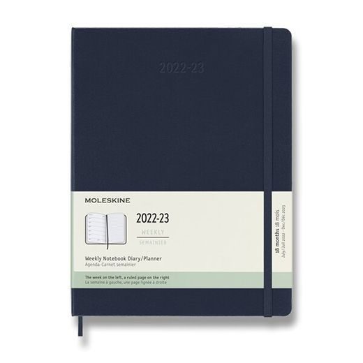 18-MESAČNÝ DIÁR MOLESKINE 2022-23 - XL, TVRDÁ VÄZBA - DIÁRE A ZÁPISNÍKY - OSTATNÉ