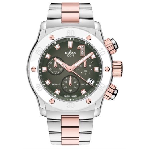 EDOX CO-1 CHRONOLADY QUARTZ CHRONOGRAPH 10255-357RBM-VIDR - HODINKY