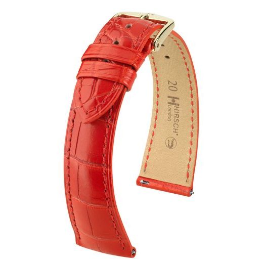 REMIENOK HIRSCH LONDON ALIGATOR - ČERVENÝ, MATNÝ - REMIENKY - OSTATNÉ
