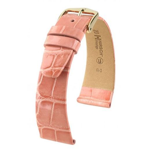 ŘEMÍNEK HIRSCH PRESTIGE 1 ALLIGATOR - RŮŽOVÝ, LESK - REMIENKY - OSTATNÉ