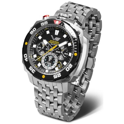 VOSTOK EUROPE SYSTEMA PERIODICUM SULPHUR VK67-650E725B - SYSTEMA PERIODICUM - ZNAČKY