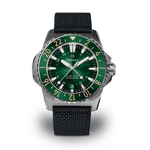 FORMEX REEF GMT AUTOMATIC CHRONOMETER GREEN DIAL WITH RED GMT - REEF - ZNAČKY