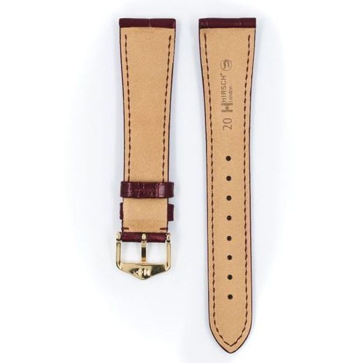 ŘEMÍNEK HIRSCH LONDON 1 ALLIGATOR - VÍNOVÝ, MAT - REMIENKY - OSTATNÉ