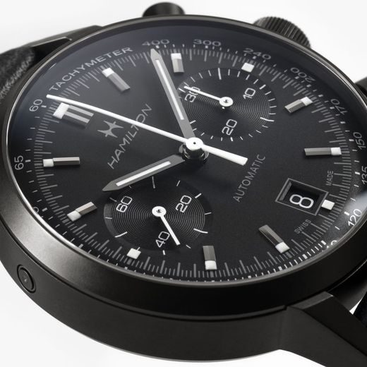 HAMILTON AMERICAN CLASSIC INTRA-MATIC AUTO CHRONO ALL BLACK EDITION H38446730 - AMERICAN CLASSIC - ZNAČKY
