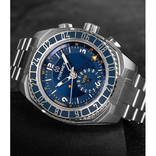 FORMEX STRATOS UTC AUTOMATIC 41MM BLUE STEEL BRACELET 1101.1.6431.111 - STRATOS - ZNAČKY