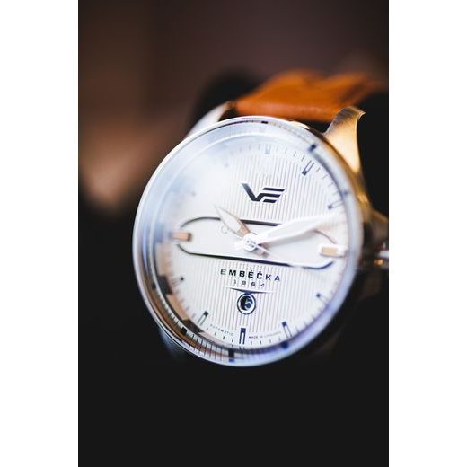 VOSTOK EUROPE LIMITOVANÁ EDÍCIA EMBÉČKA AUTOMATIC LINE NH35-325A494 – HNEDÝ KOŽENÝ REMIENOK - EMBÉČKA - ZNAČKY