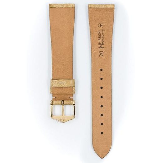 ŘEMÍNEK HIRSCH MASSAI OSTRICH 1 - BÉŽOVÝ - REMIENKY - OSTATNÉ