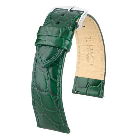 ŘEMÍNEK HIRSCH CROCOGRAIN (NO QR) - ZELENÝ - REMIENKY - OSTATNÉ