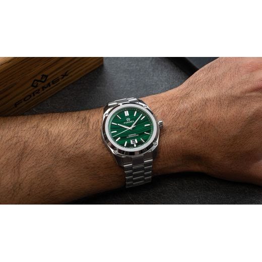 FORMEX ESSENCE FORTYTHREE AUTOMATIC CHRONOMETER MALACHITE STEEL BRACELET 0330.1.6390.100 - ESSENCE - ZNAČKY