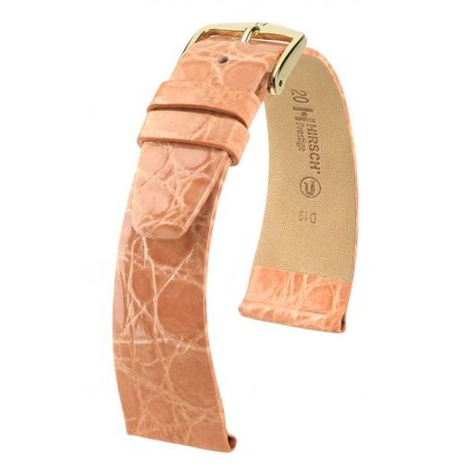 ŘEMÍNEK HIRSCH PRESTIGE 1 CROCODILE - RŮŽOVÝ, LESK - REMIENKY - OSTATNÉ