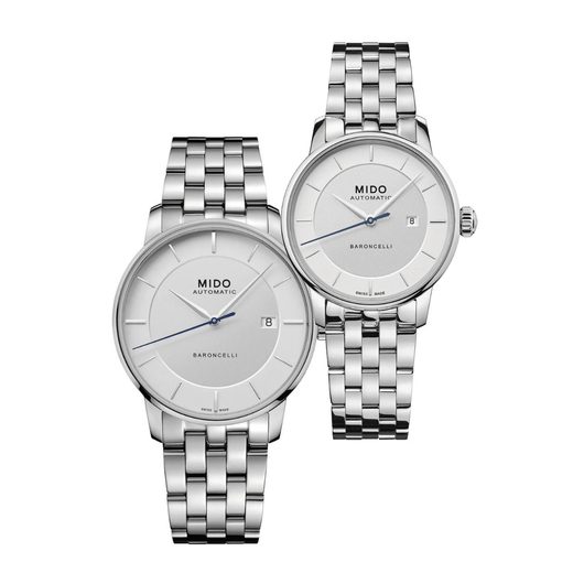 SET MIDO BARONCELLI SIGNATURE M037.407.11.031.00 A M037.207.11.031.00 - HODINKY PRE PÁRY - HODINKY