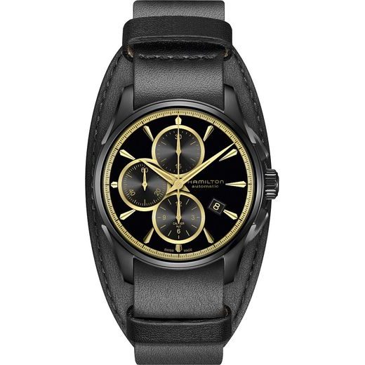 HAMILTON JAZZMASTER BLACK & GOLD AUTO CHRONO H32506730 - JAZZMASTER - ZNAČKY