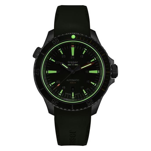 TRASER P67 DIVER AUTOMATIC GREEN ZELENÁ GUMA - HERITAGE - ZNAČKY