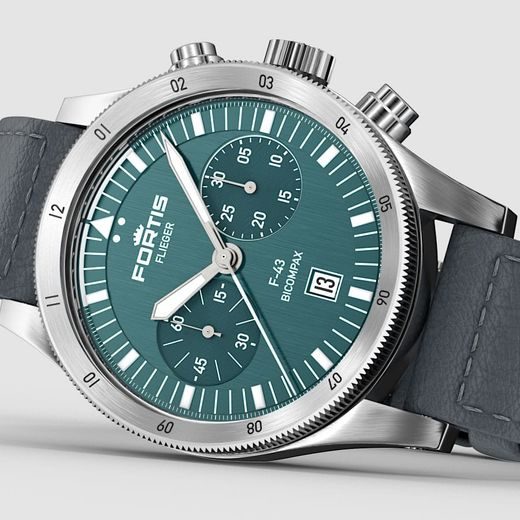 FORTIS FLIEGER F-43 BICOMPAX PETROL F4240009 - FLIEGER - ZNAČKY
