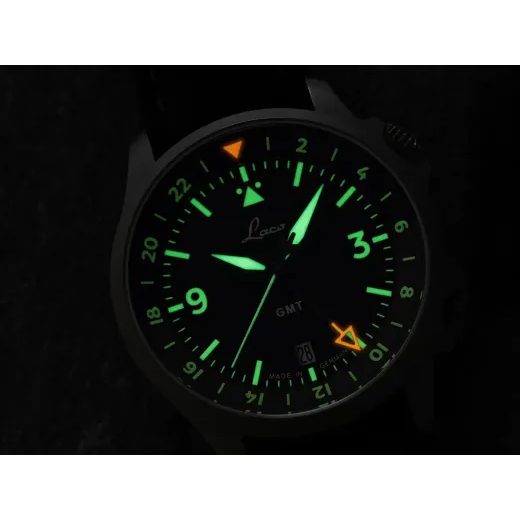 LACO FLIEGER FRANKFURT 40 GMT SCHWARZ - PILOT SPECIAL MODELS - ZNAČKY