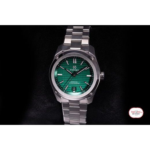 FORMEX ESSENCE THIRTYNINE AUTOMATIC CHRONOMETER GREEN STEEL BRACELET - ESSENCE - ZNAČKY