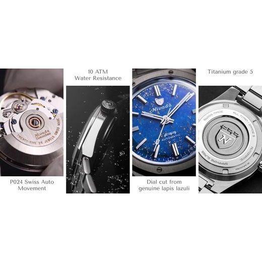 NIVADA GRENCHEN F77 TITANIUM LAPIS LAZULI - F77 - ZNAČKY