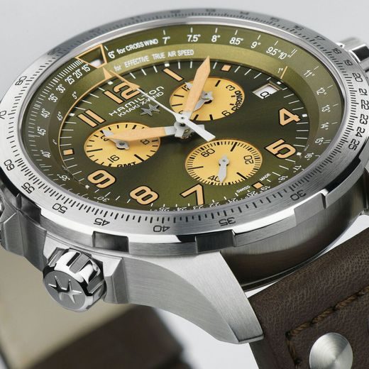 HAMILTON KHAKI AVIATION X-WIND GMT CHRONO QUARTZ H77932560 - KHAKI AVIATION - ZNAČKY