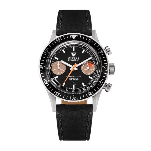 NIVADA GRENCHEN CHRONOMASTER WHITE ORANGE BOY INTER. BEZEL - MANUÁLNE - CHRONOMASTER - ZNAČKY