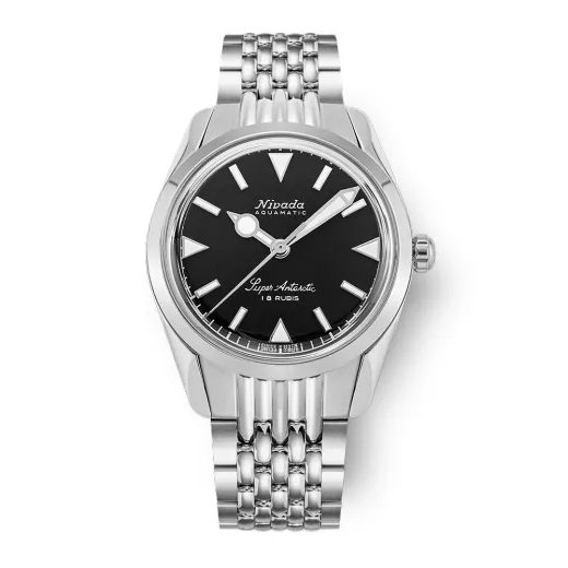 NIVADA GRENCHEN SUPER ANTARCTIC 35 MM - BLACK WHITE LUMINOVA - ANTARCTIC - ZNAČKY