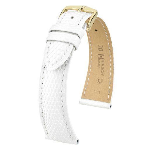 ŘEMÍNEK HIRSCH LONDON 1 LIZARD - BÍLÝ, LESK - REMIENKY - OSTATNÉ