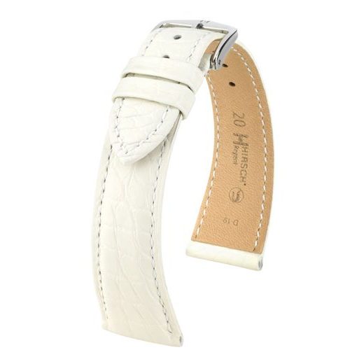 ŘEMÍNEK HIRSCH REGENT 2 ALLIGATOR - BÍLÝ, MAT - REMIENKY - OSTATNÉ