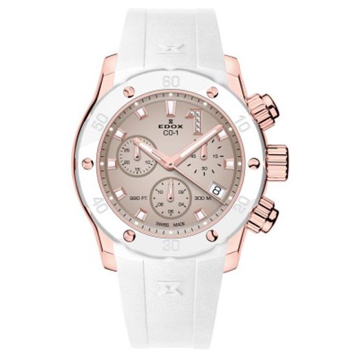 EDOX CO-1 CHRONOLADY QUARTZ CHRONOGRAPH 10255-37RBCABBE - HODINKY