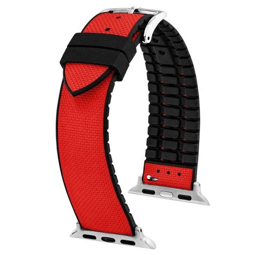 ŘEMÍNEK HIRSCH ARNE PRO APPLE WATCH - ČERVENÝ - REMIENKY - OSTATNÉ